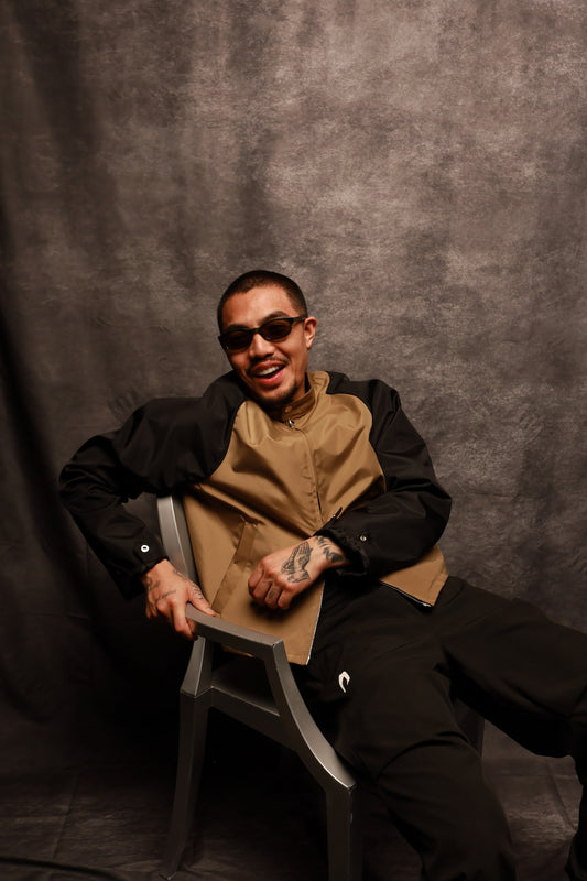 the JACKET in Black and Beige, Clean